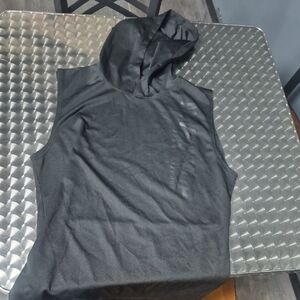 SHEIN Black Sleeveless Hoodie